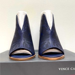 Vince Camuto Nattey 2 Leather Shootie - Navy Blue - Size 7 - Pre-Owned